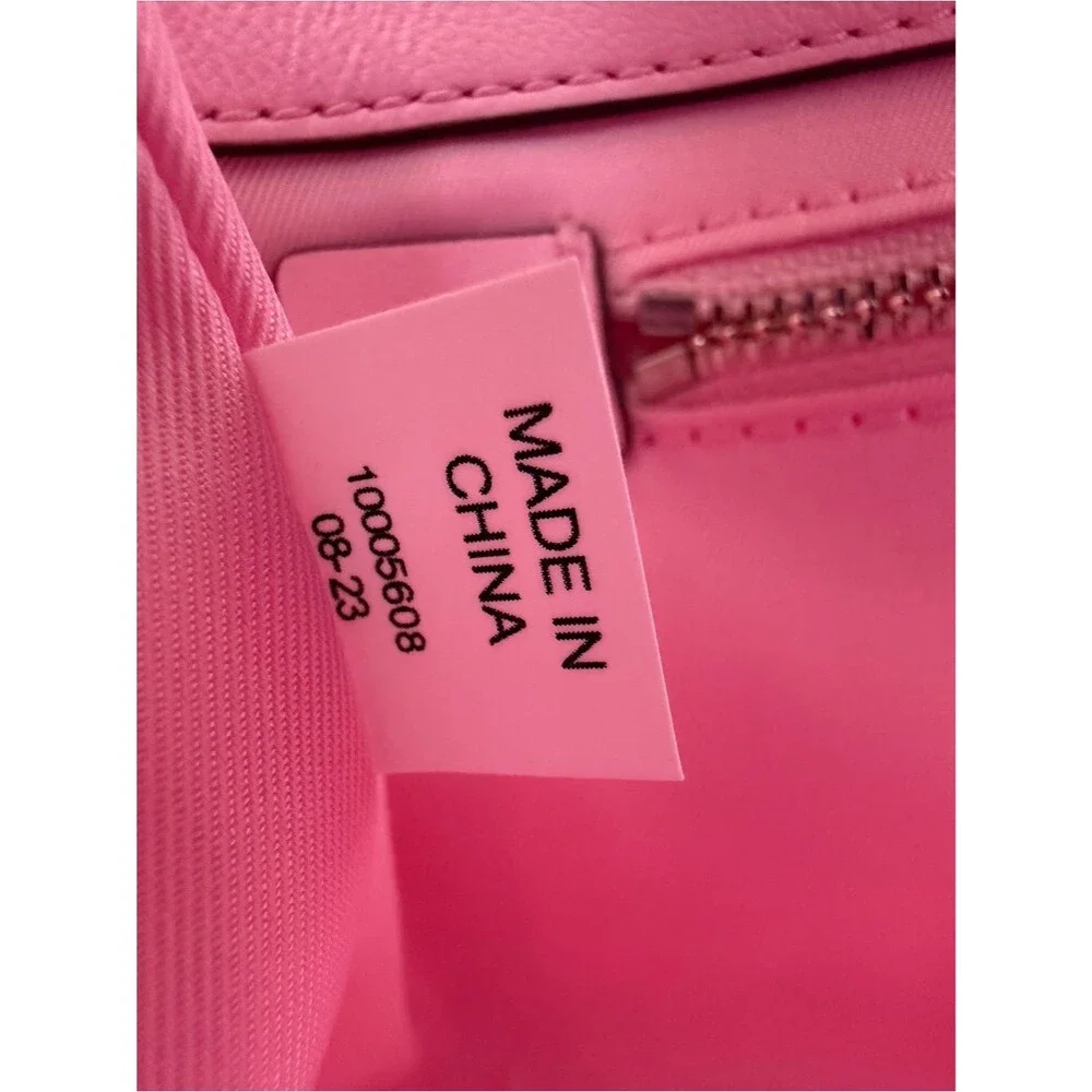 NWT Tory Burch Small Fleming Soft Convertible Shoulder Bag Pink Plie / Silver